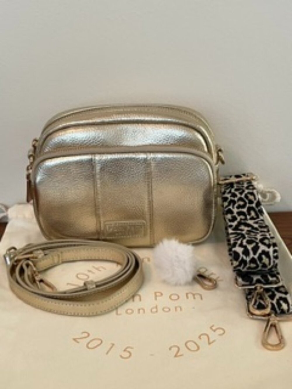 Pom Pom London Original Bag Gold Metallic